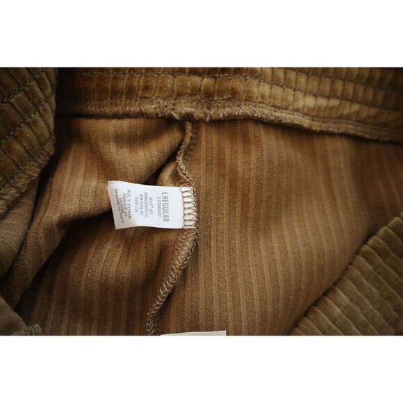 Aerie Women’s Sz Large Gold High Rise Ribbed Taille Haute Bell Bottom Pants - Picture 10 of 14